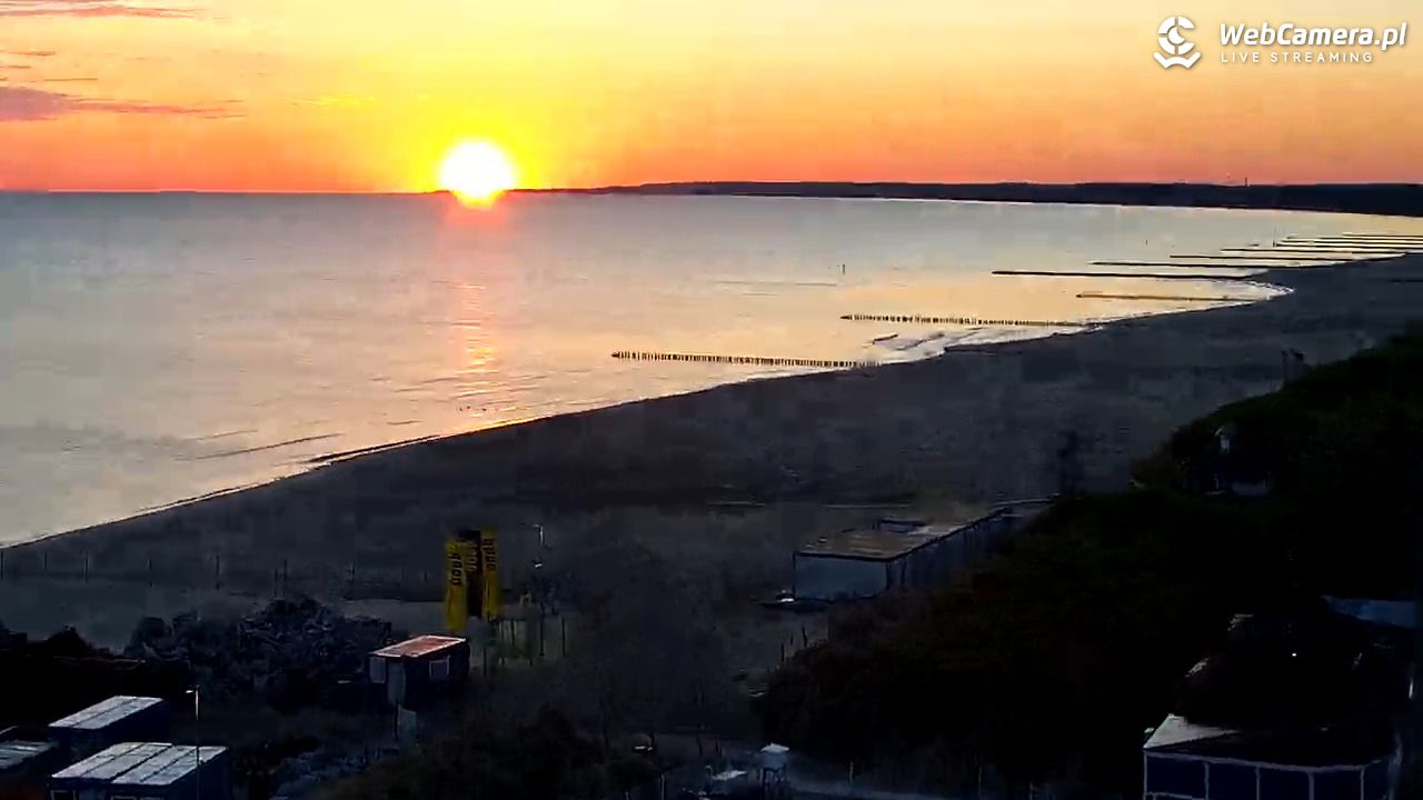 USTKA - widok z pylonu na plażę - 14 maj 2026, 04:52