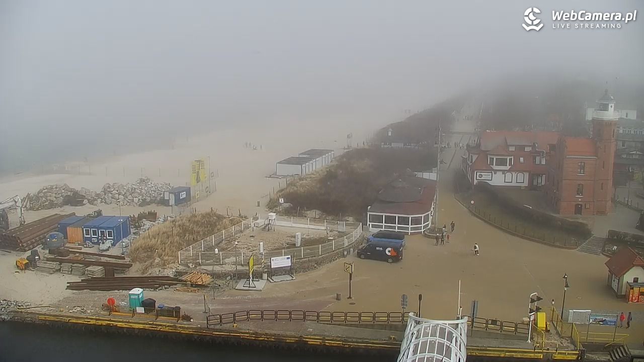 USTKA - widok z pylonu na plażę - 29 marzec 2026, 14:04