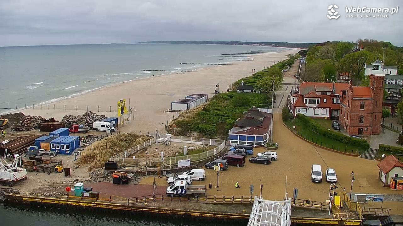 USTKA - widok z pylonu na plażę - 13 maj 2026, 09:24