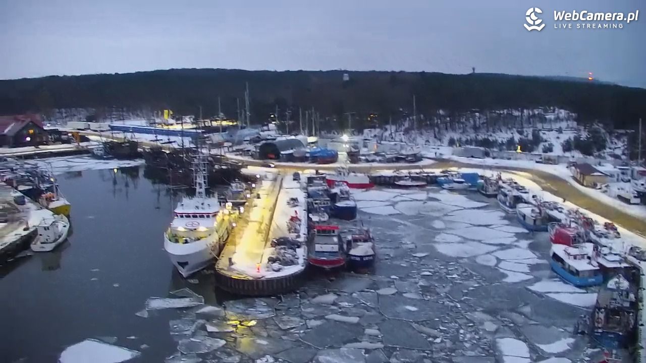 USTKA - widok z pylonu na plażę - 09 luty 2026, 07:08