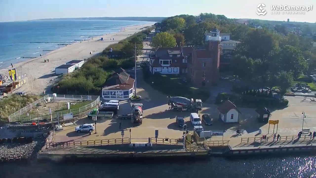 USTKA - widok z pylonu na plażę - 28 wresień 2026, 09:43