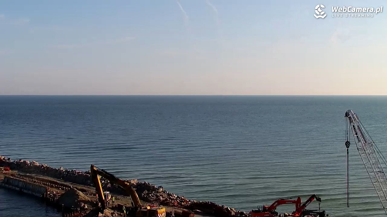 USTKA - widok z pylonu na plażę - 29 czerwiec 2026, 07:30