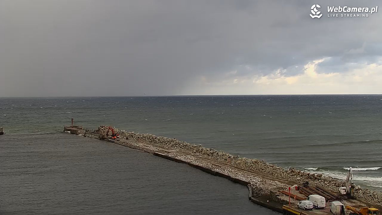 USTKA - widok z pylonu na plażę - 16 wresień 2025, 16:50
