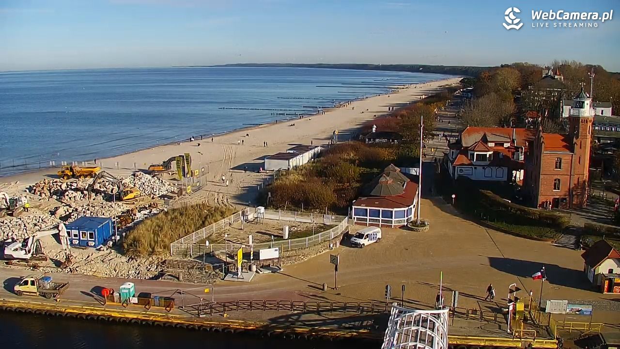 USTKA - widok z pylonu na plażę - 06 listopad 2025, 12:33