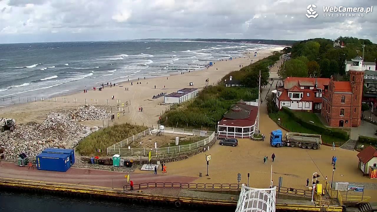 USTKA - widok z pylonu na plażę - 17 wresień 2025, 14:27
