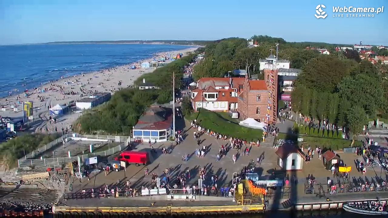 USTKA - widok z pylonu na plażę - 12 sierpień 2026, 18:56