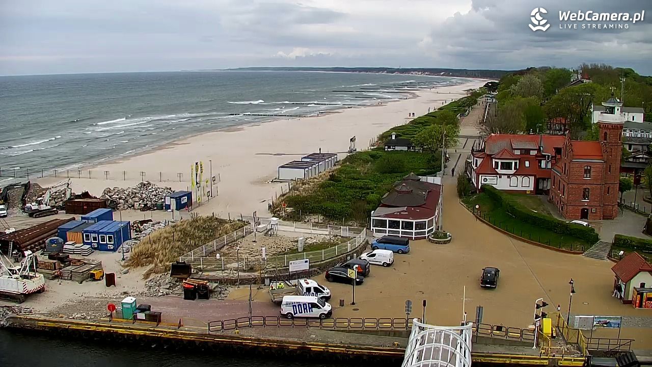 USTKA - widok z pylonu na plażę - 12 maj 2026, 16:31