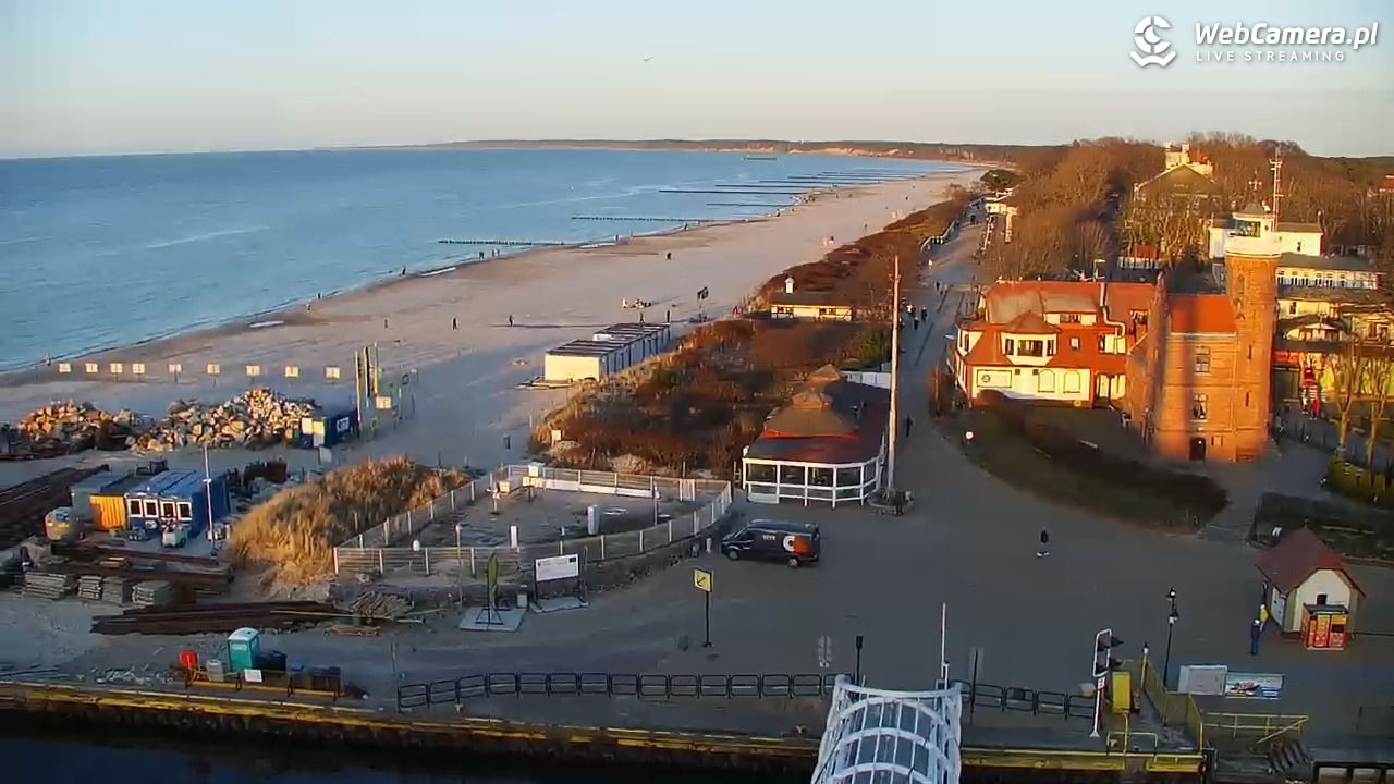 USTKA - widok z pylonu na plażę - 29 marzec 2026, 18:56