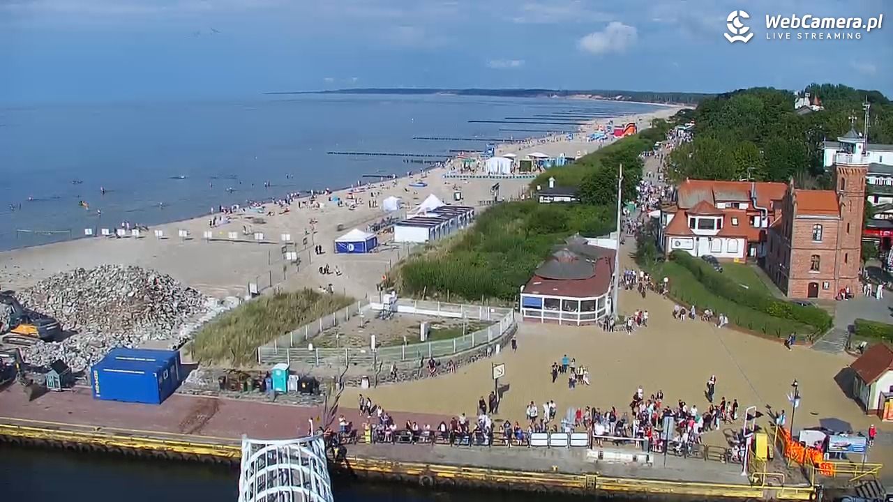 USTKA - widok z pylonu na plażę - 01 sierpień 2025, 17:00