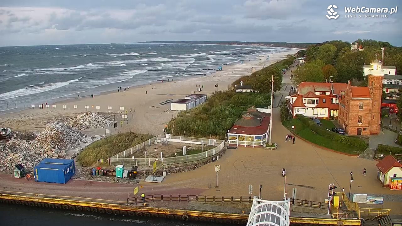 USTKA - widok z pylonu na plażę - 17 wresień 2025, 19:16