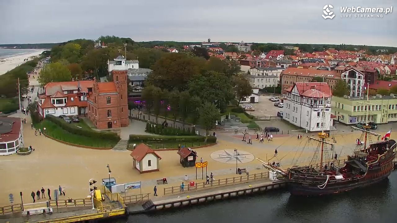 USTKA - widok z pylonu na plażę - 26 wresień 2026, 15:34