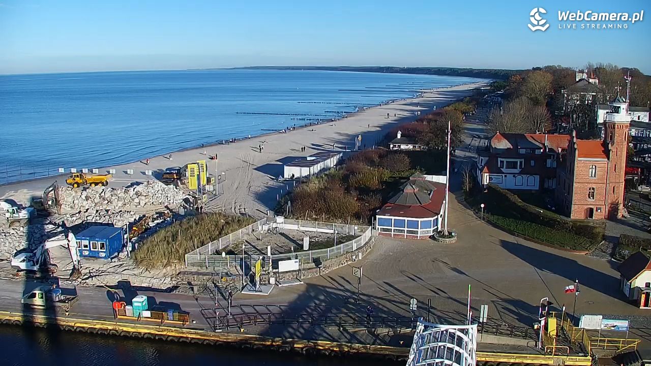 USTKA - widok z pylonu na plażę - 06 listopad 2025, 14:27
