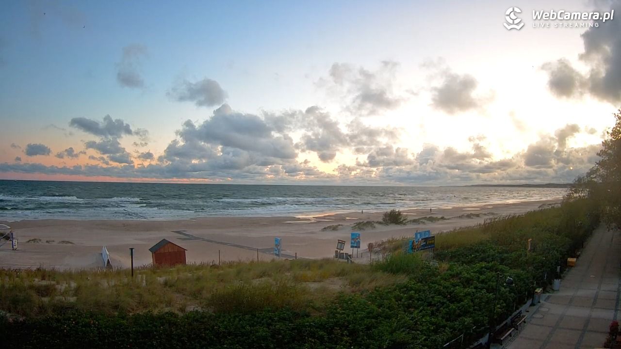 USTKA - widok na plażę - 22 wresień 2026, 06:29