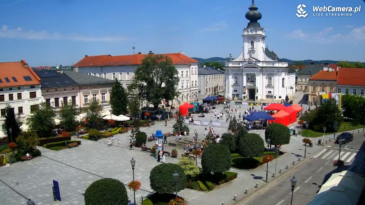 Wadowice - widok na rynek w 4K - 20 czerwiec 2026, 13:46