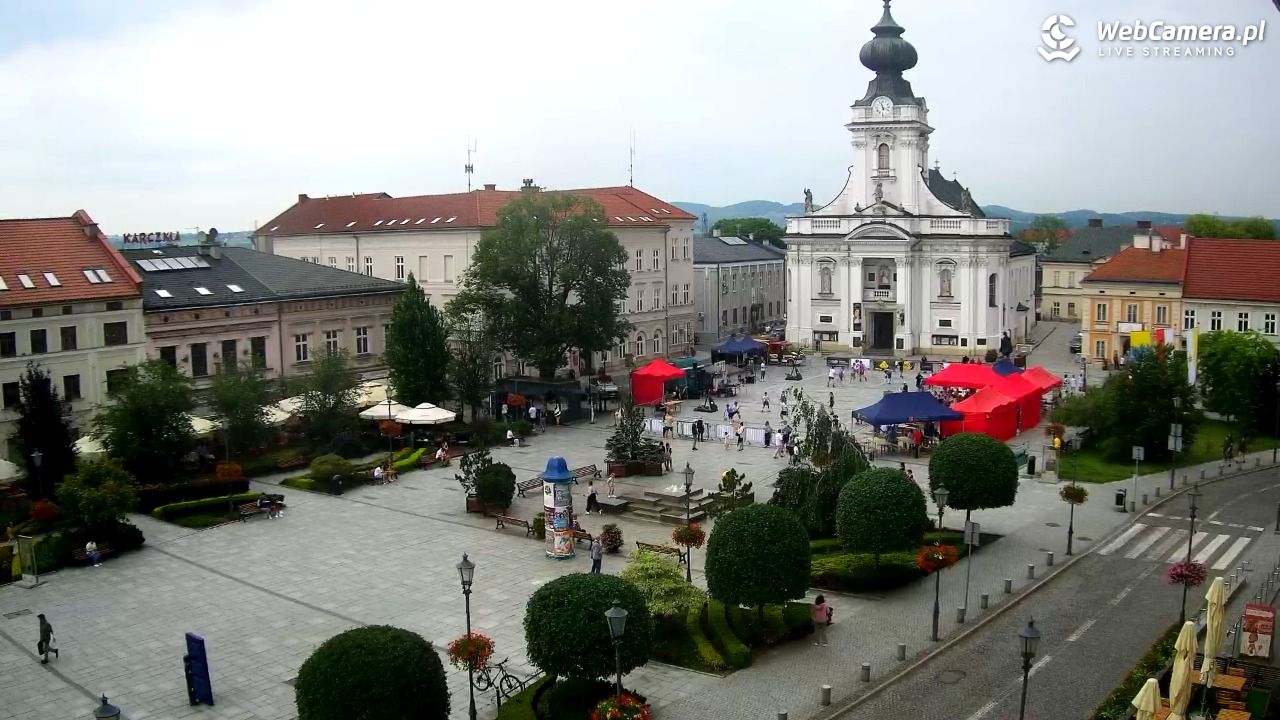 Wadowice - widok na rynek w 4K - 20 czerwiec 2026, 11:20