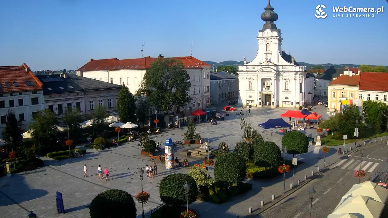 Wadowice - widok na rynek w 4K - 20 czerwiec 2026, 18:25