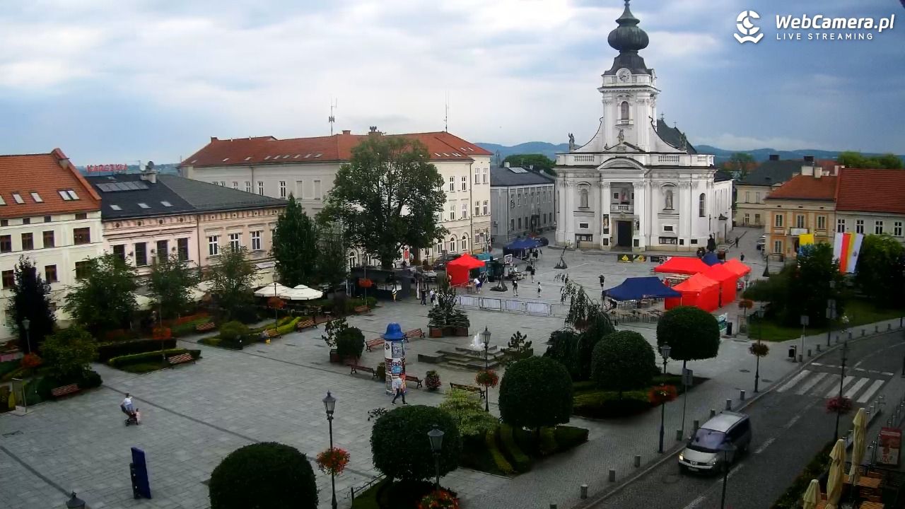 Wadowice - widok na rynek w 4K - 20 czerwiec 2026, 09:40