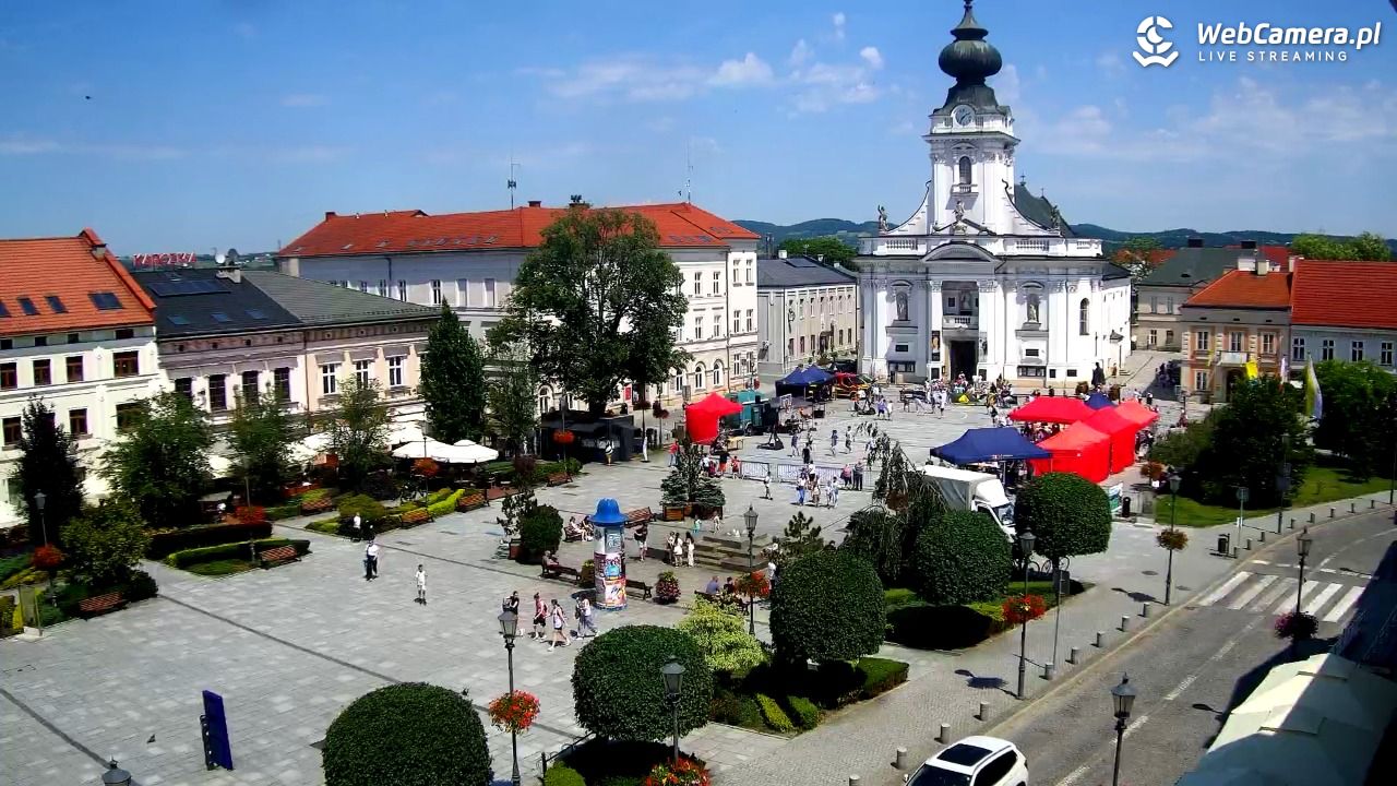 Wadowice - widok na rynek w 4K - 20 czerwiec 2026, 13:38