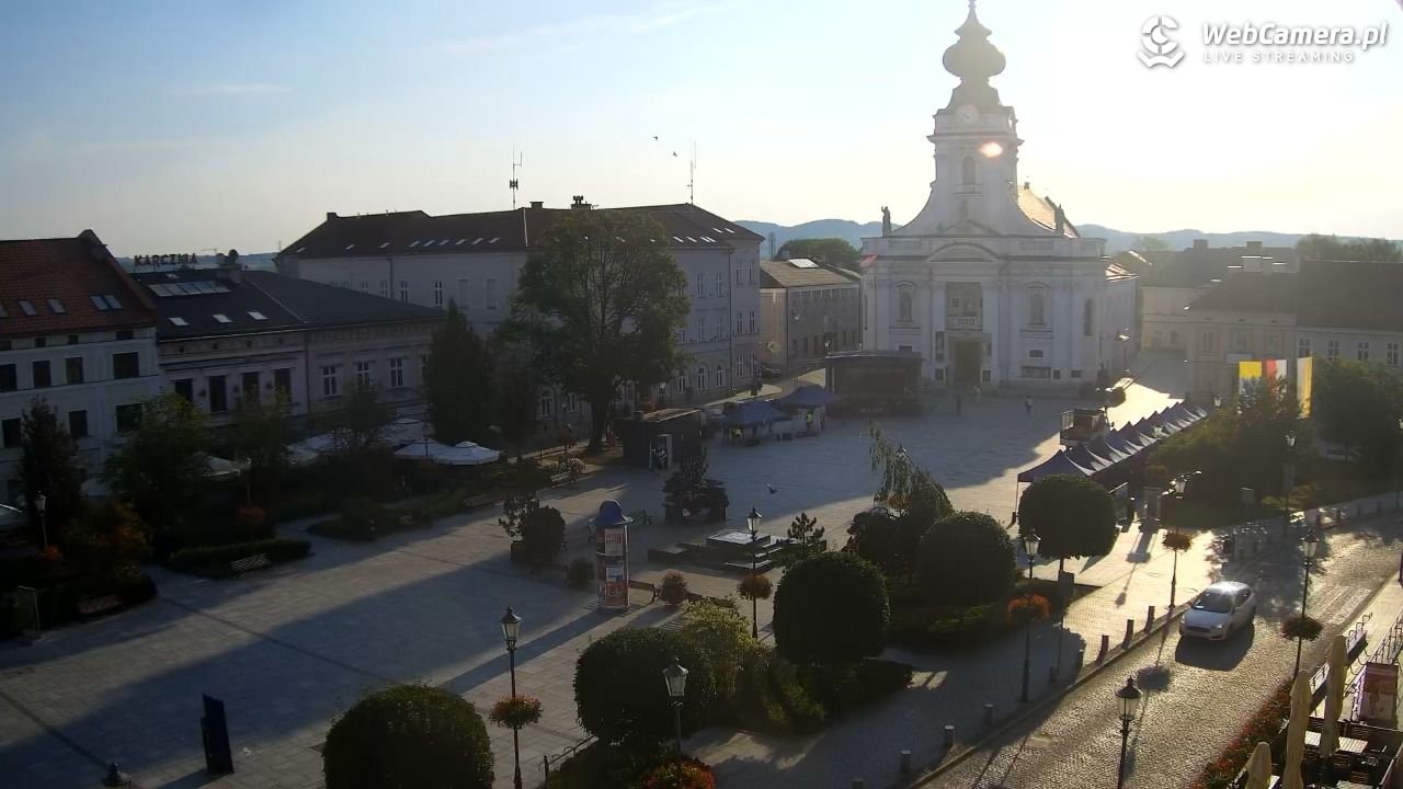 Wadowice - widok na rynek w 4K - 01 sierpień 2026, 07:01