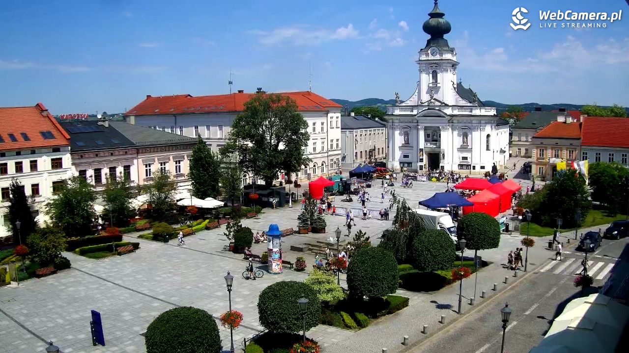 Wadowice - widok na rynek w 4K - 20 czerwiec 2026, 13:39