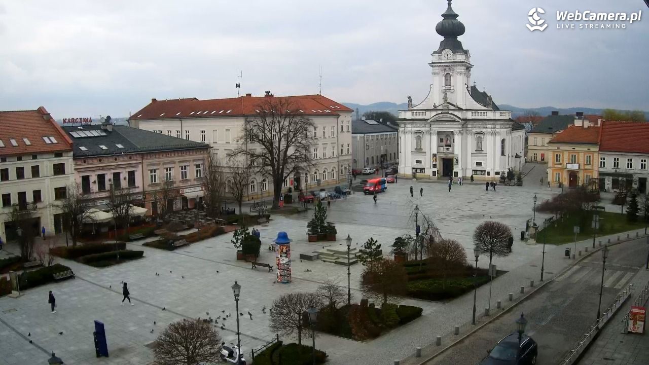 Wadowice - widok na rynek w 4K - 17 marzec 2026, 11:30