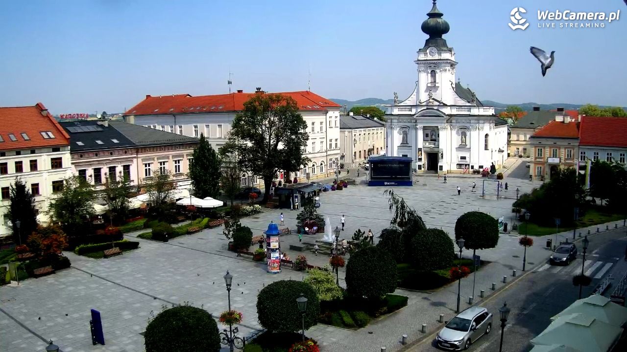 Wadowice - widok na rynek w 4K - 03 sierpień 2026, 13:50