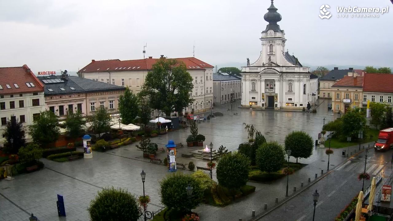 Wadowice - widok na rynek w 4K - 11 czerwiec 2025, 05:30
