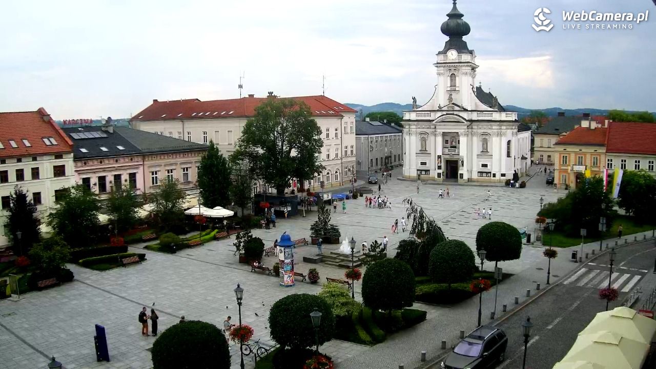 Wadowice - widok na rynek w 4K - 21 czerwiec 2026, 16:58