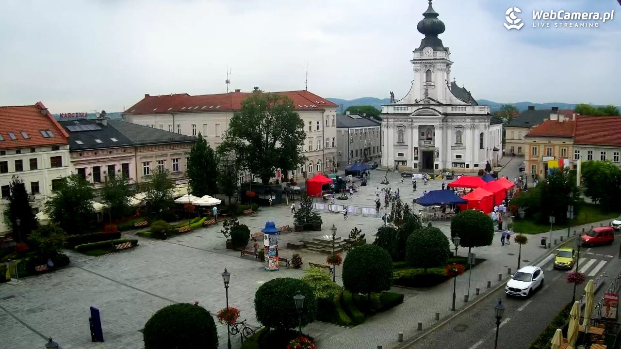 Wadowice - widok na rynek w 4K - 20 czerwiec 2026, 10:50