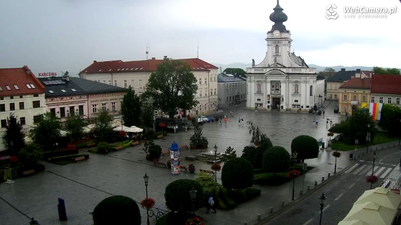 Wadowice - widok na rynek w 4K - 21 czerwiec 2026, 15:17