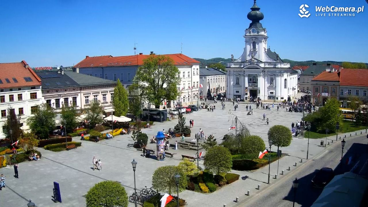 Wadowice - widok na rynek w 4K - 03 maj 2026, 13:02