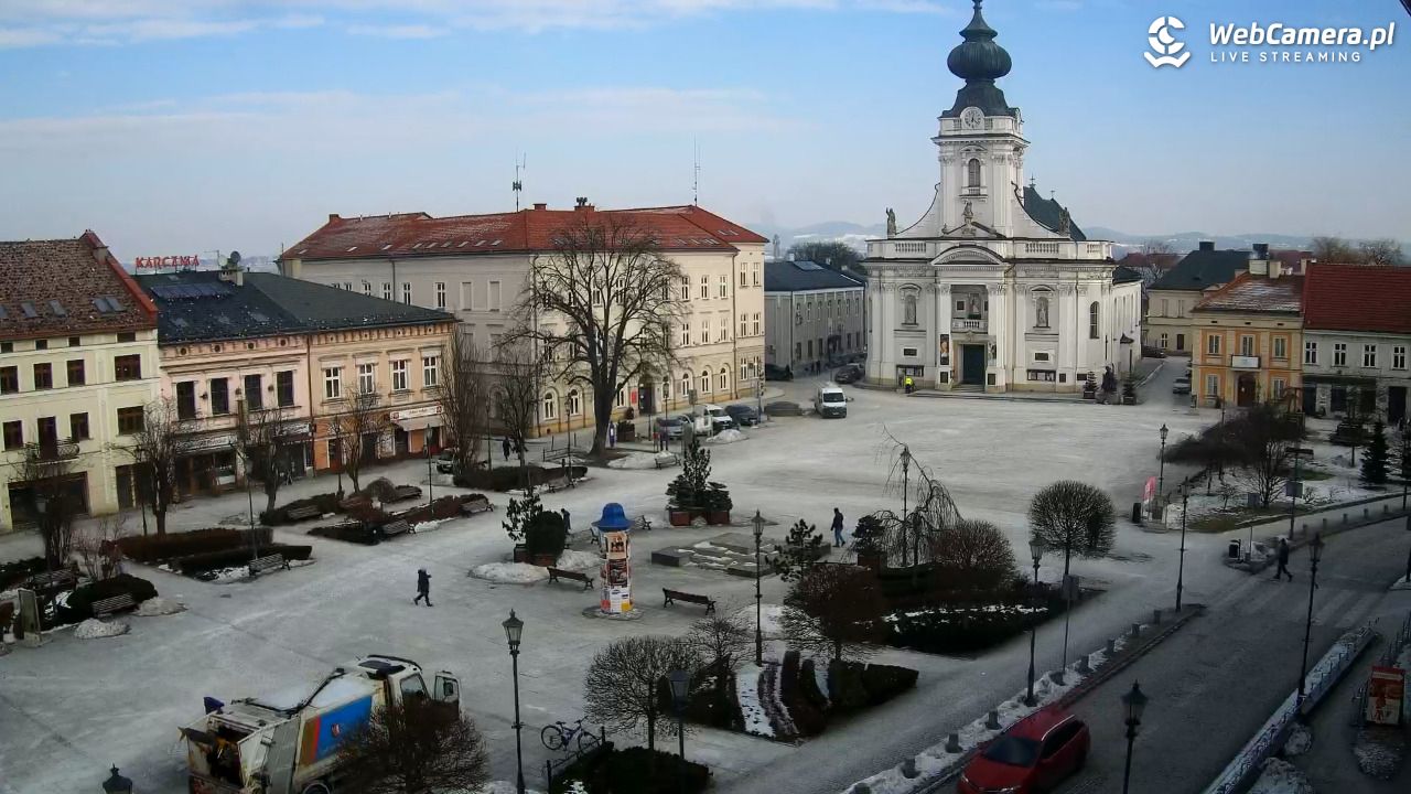 Wadowice - widok na rynek w 4K - 03 luty 2026, 12:20