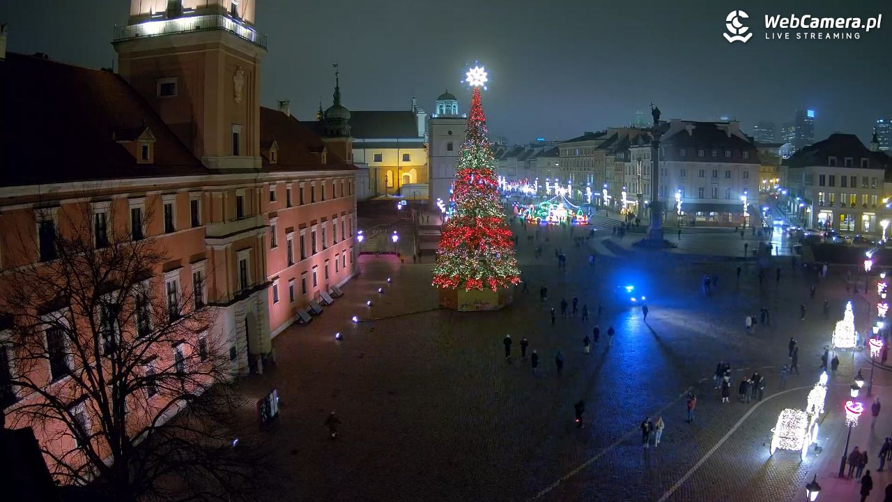 Warszawa - Plac Zamkowy 4K - 15 grudzień 2025, 20:00