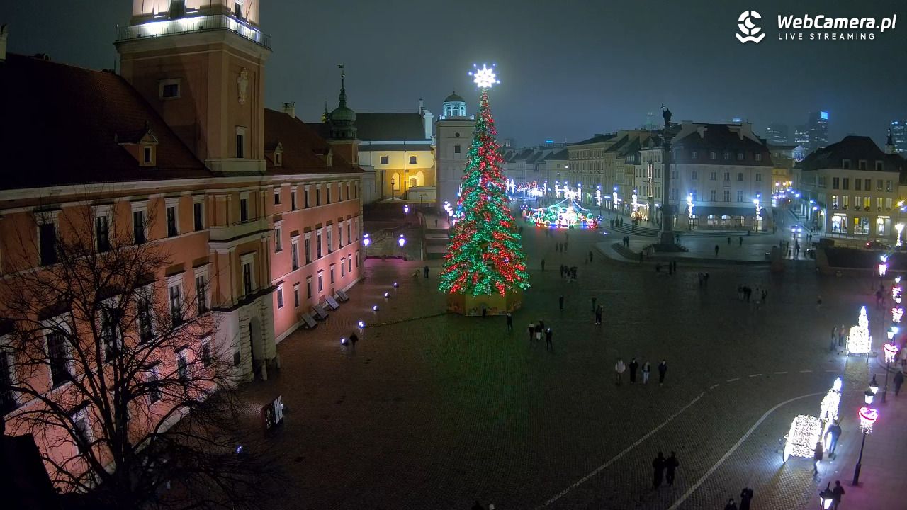 Warszawa - Plac Zamkowy 4K - 15 grudzień 2025, 21:04