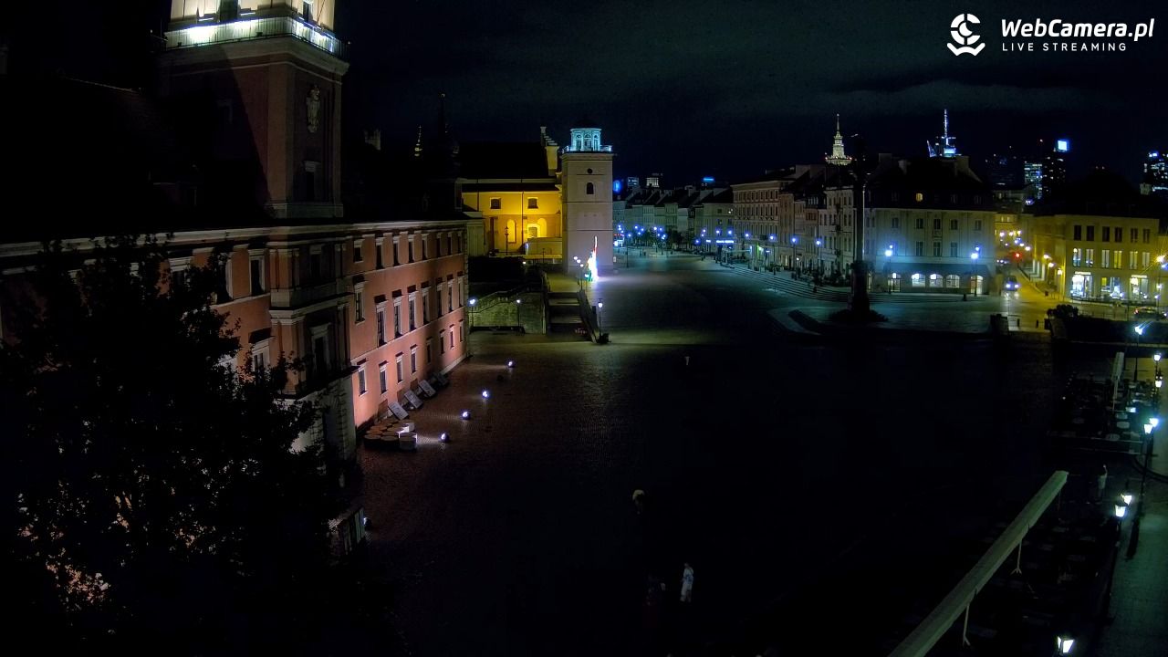 Warszawa - Plac Zamkowy 4K - 10 sierpień 2026, 23:45