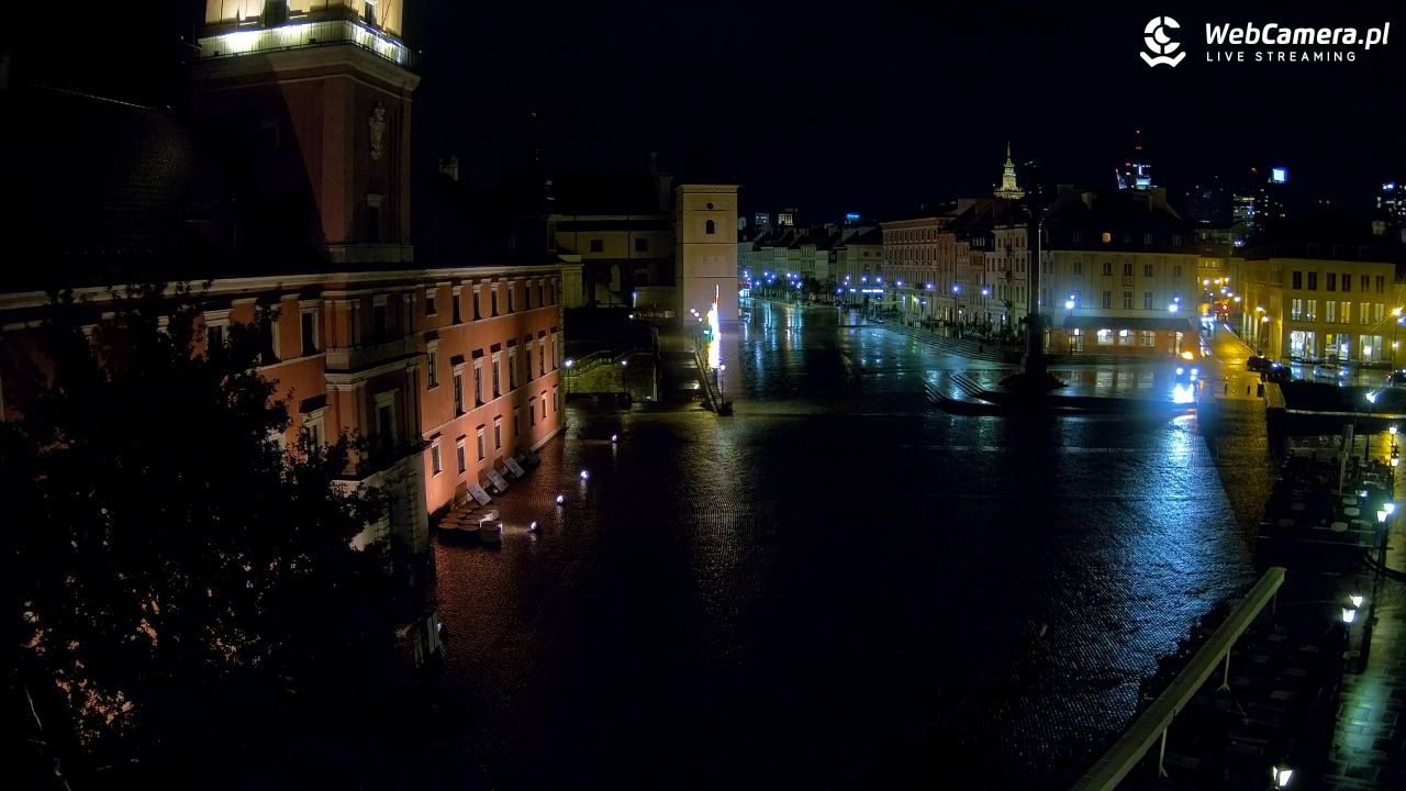 Warszawa - Plac Zamkowy 4K - 11 sierpień 2026, 00:03