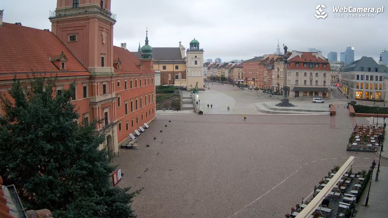 Warszawa - Plac Zamkowy 4K - 11 sierpień 2026, 05:19