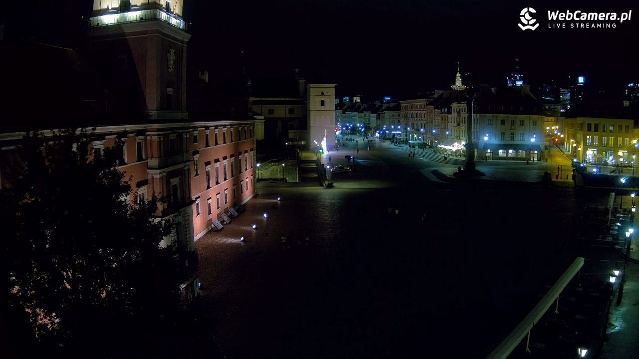 Warszawa - Plac Zamkowy 4K - 08 sierpień 2026, 00:30