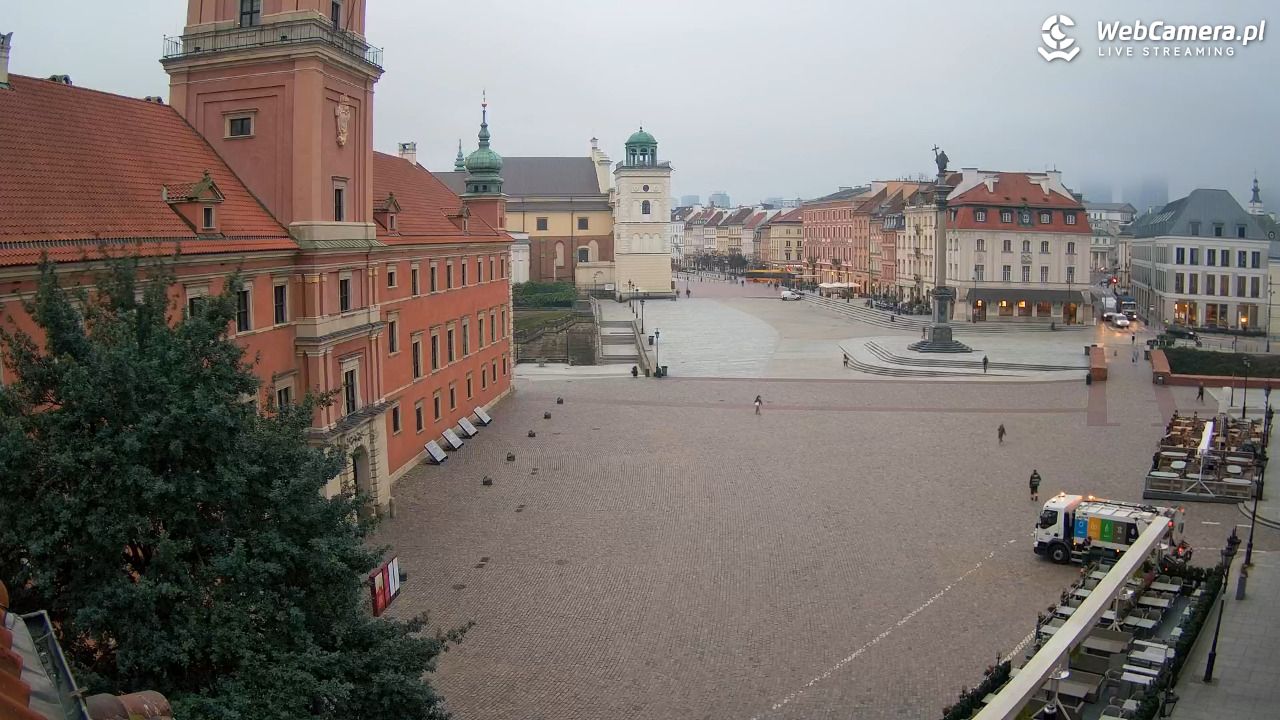 Warszawa - Plac Zamkowy 4K - 25 wresień 2026, 06:45