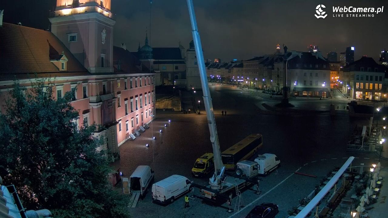 Warszawa - Plac Zamkowy 4K - 15 wresień 2025, 02:43