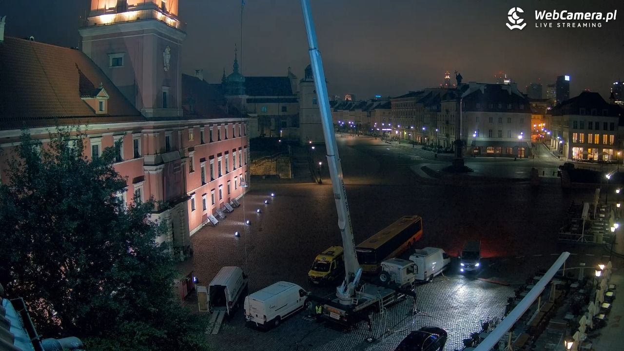 Warszawa - Plac Zamkowy 4K - 15 wresień 2025, 02:22