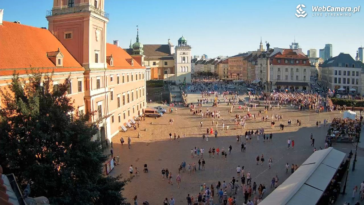 Warszawa - Plac Zamkowy 4K - 09 sierpień 2026, 18:10