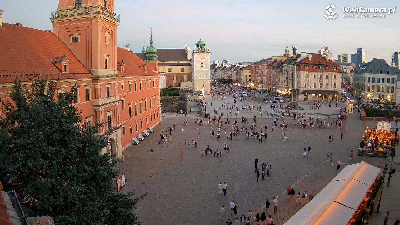 Warszawa - Plac Zamkowy 4K - 09 sierpień 2026, 20:29