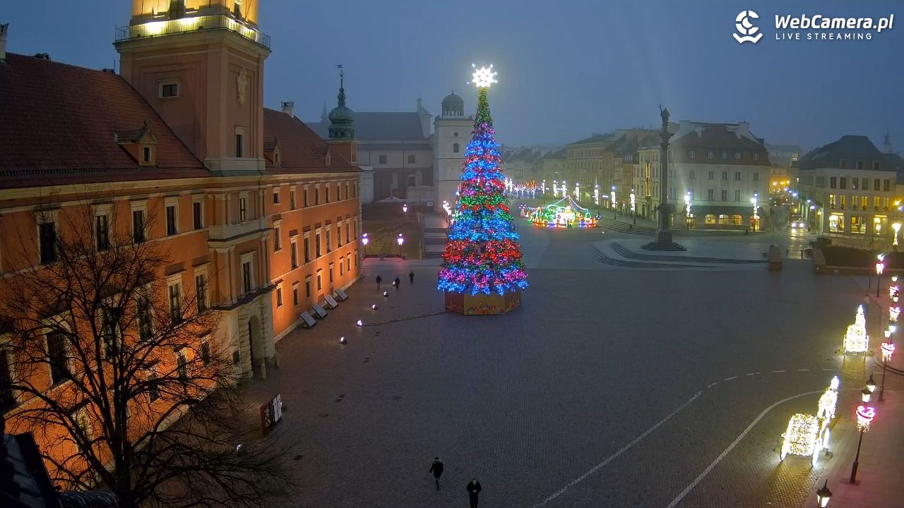 Warszawa - Plac Zamkowy 4K - 16 grudzień 2025, 07:09