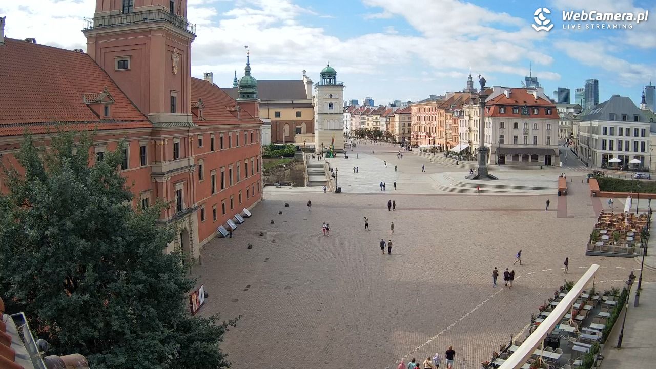 Warszawa - Plac Zamkowy 4K - 08 sierpień 2026, 09:15