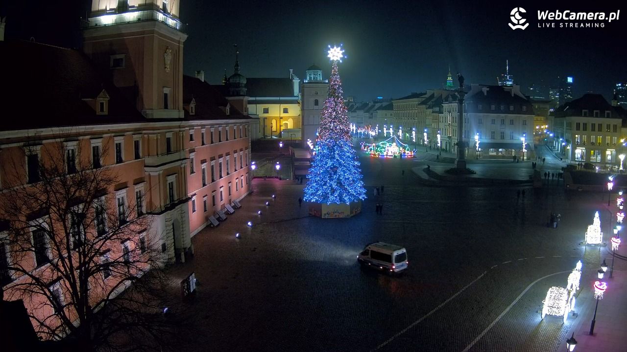 Warszawa - Plac Zamkowy 4K - 16 grudzień 2025, 23:24