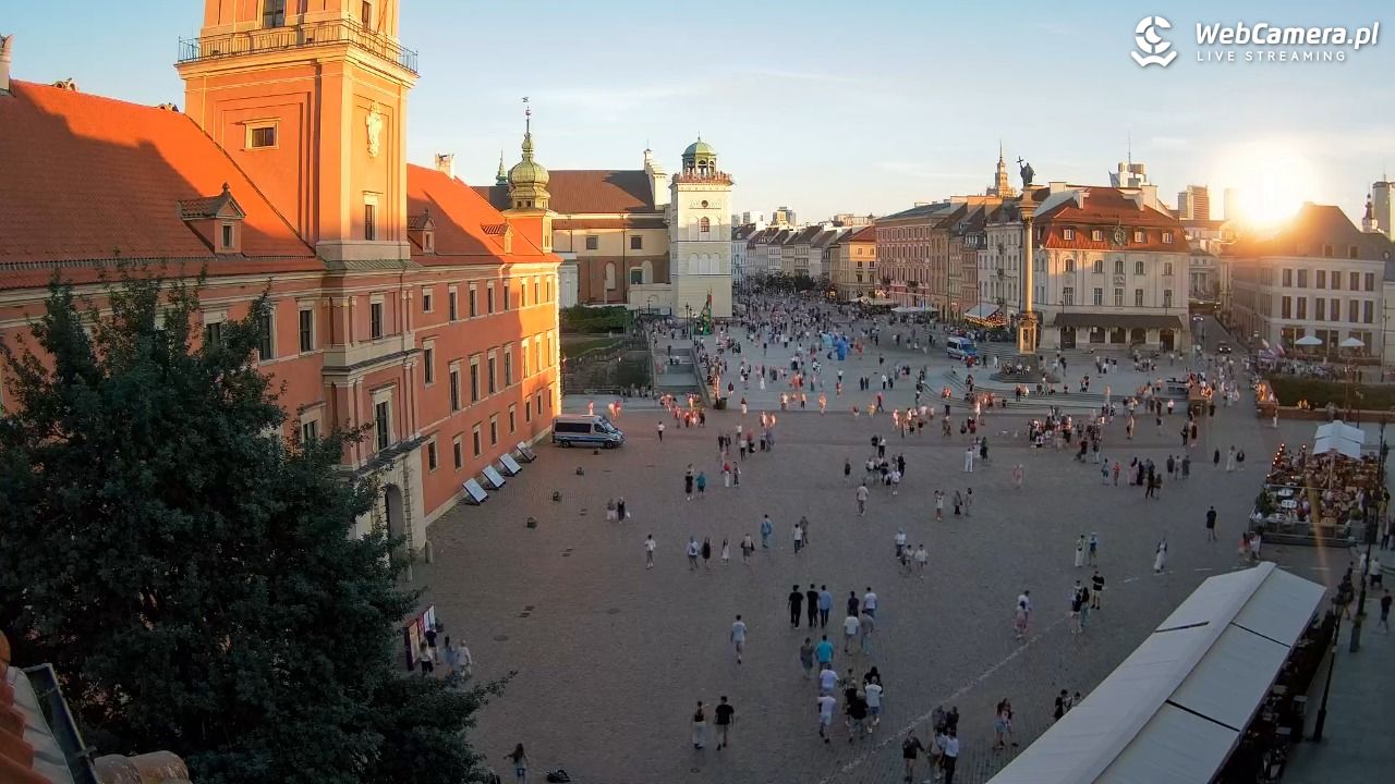 Warszawa - Plac Zamkowy 4K - 09 sierpień 2026, 19:40