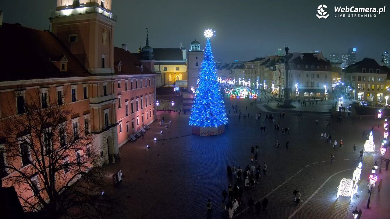 Warszawa - Plac Zamkowy 4K - 15 grudzień 2025, 18:37