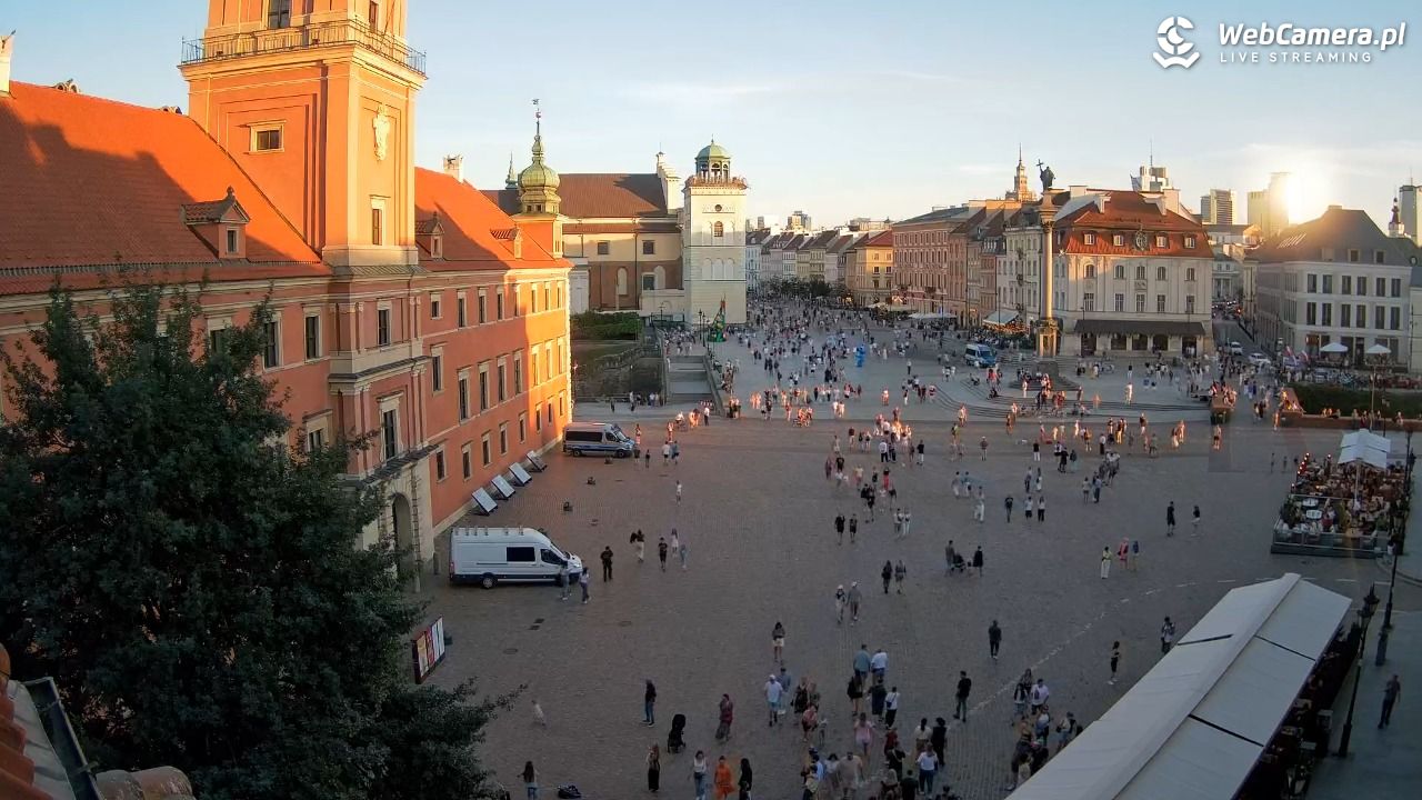 Warszawa - Plac Zamkowy 4K - 09 sierpień 2026, 19:36