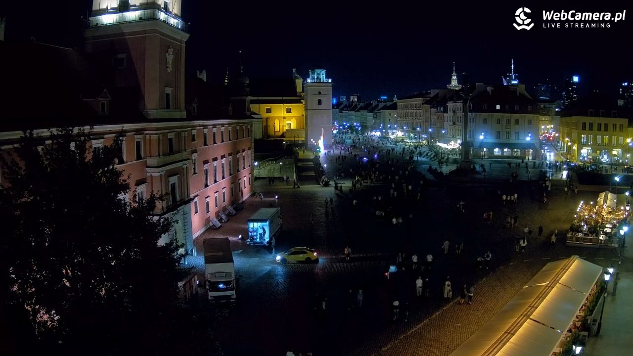 Warszawa - Plac Zamkowy 4K - 08 sierpień 2026, 21:27